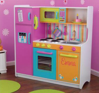 Cocina de madera personalizada grande brillante 53100 kidkraft