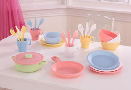 Accesorios de cocina 27 utansilio color pastel kidkraft 63027