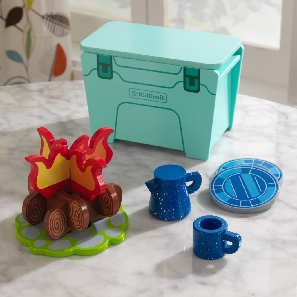 Vamos a fingir: Barbacoa en el camping - nevera y fogata