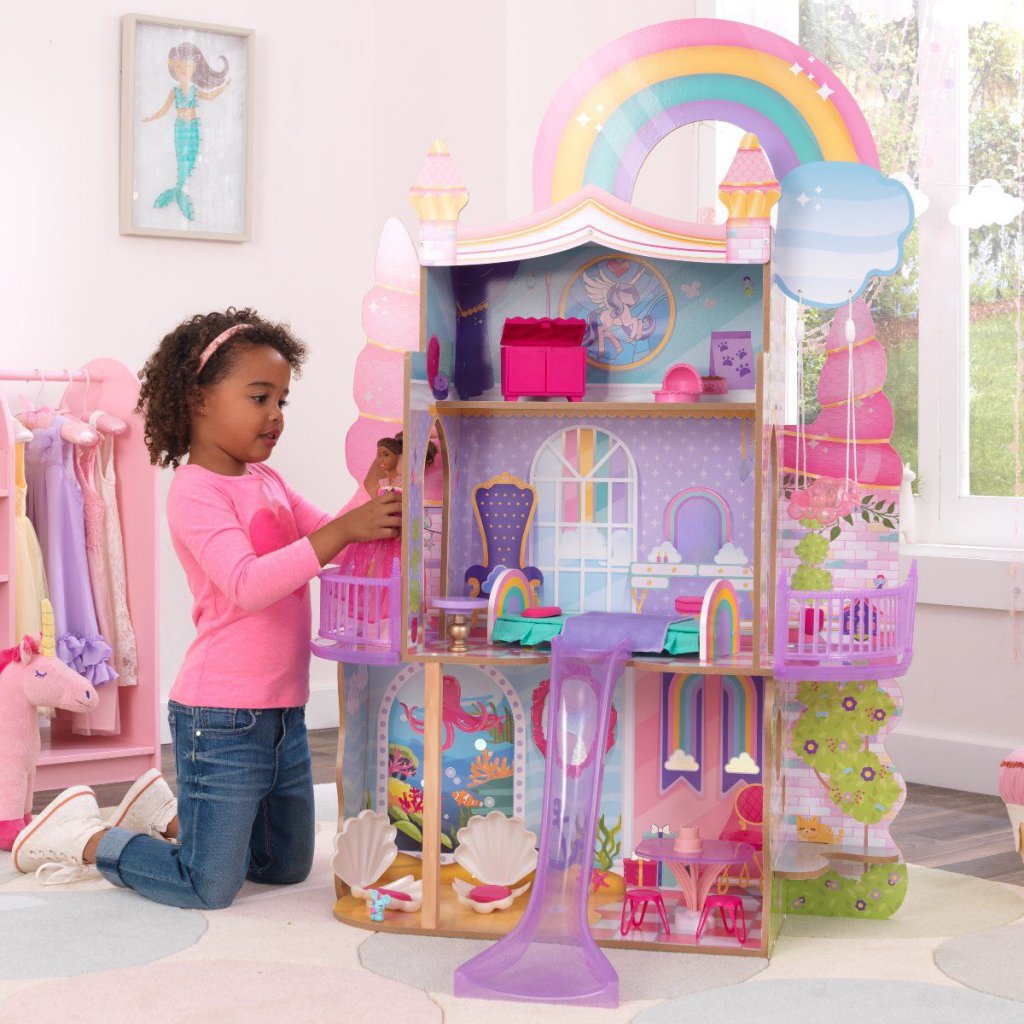 Kidkraft Casa de Muñecas Sirenas y Unicornios - vista casita