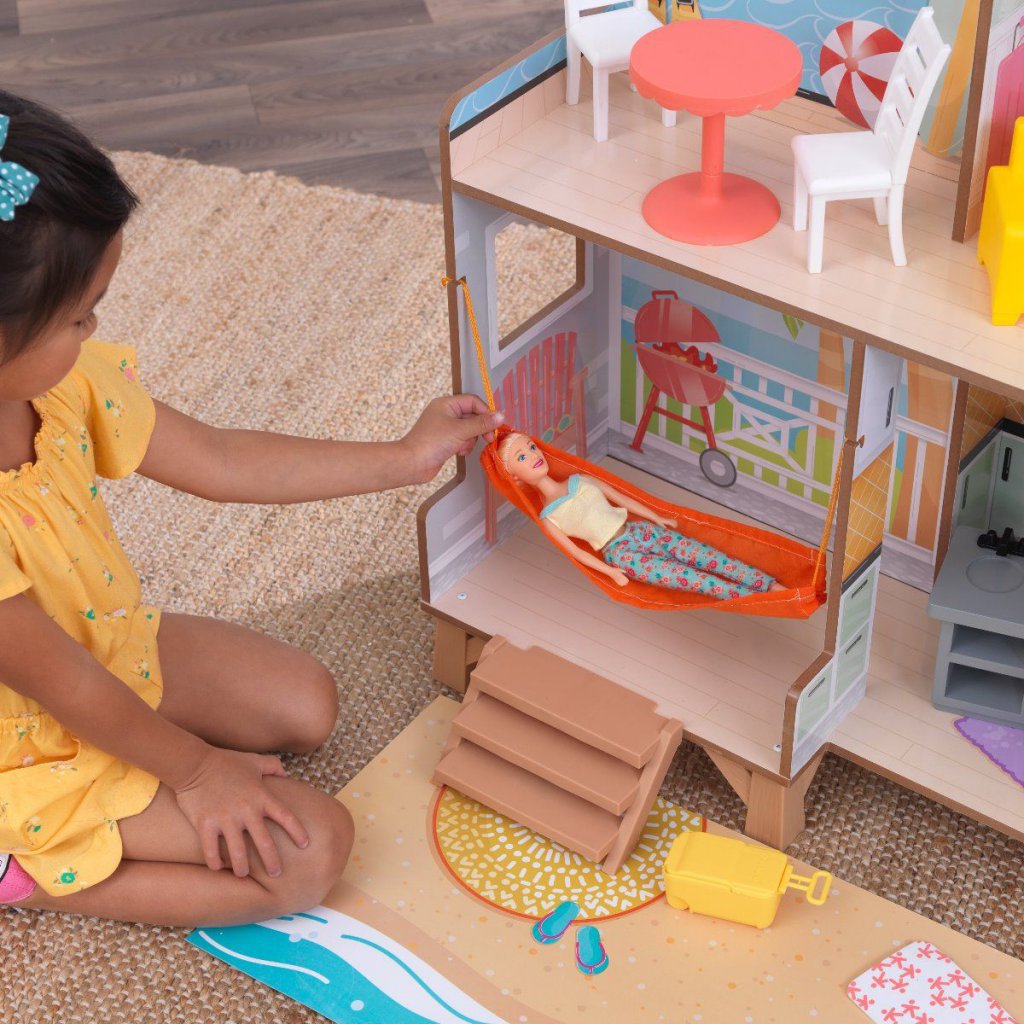 Kidkraft Casa De Muñecas Casa de la Playa Diversion en la Noria - hamaca