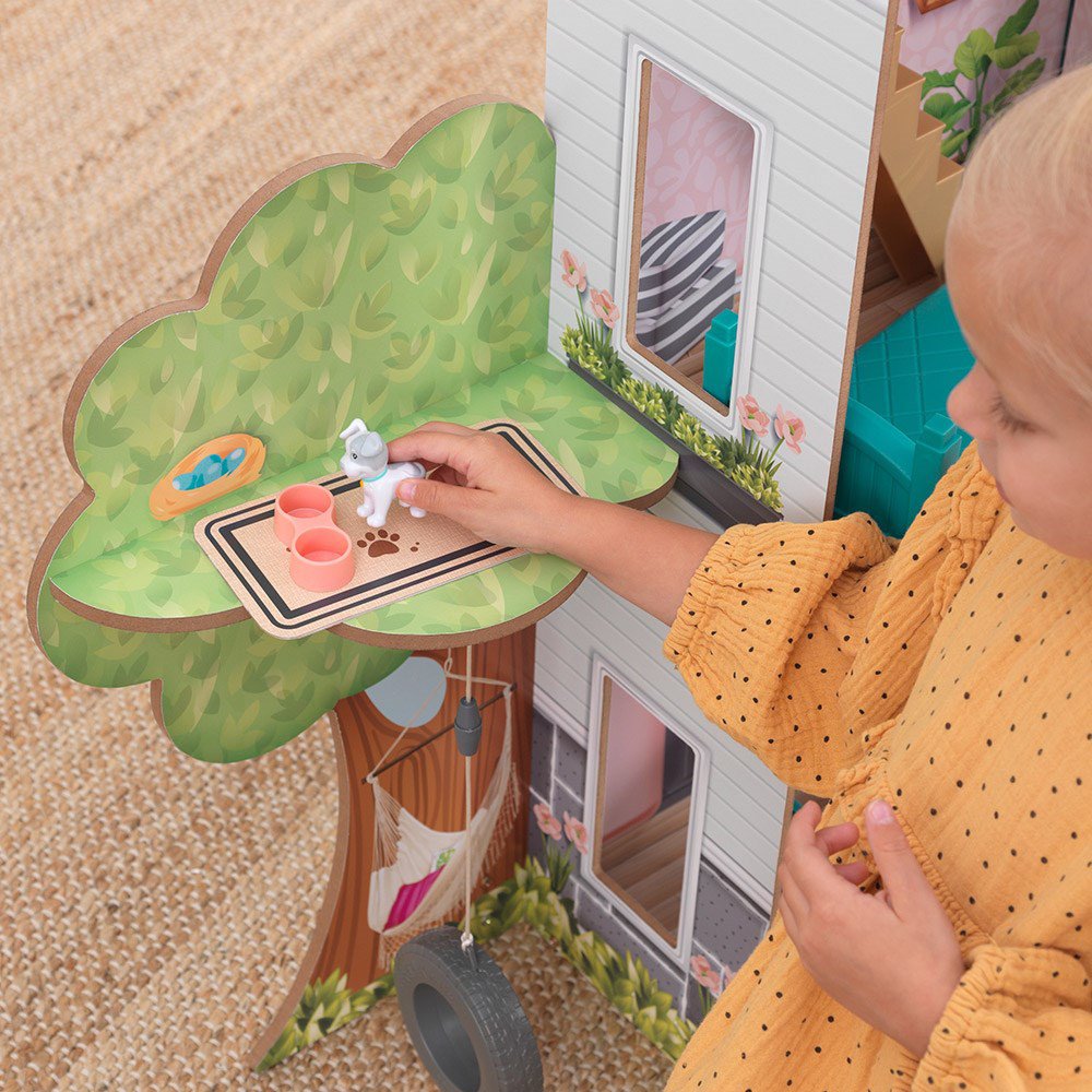 Kidkraft Casa de Muñecas Barbacoa en el Patio Trasero - arbol