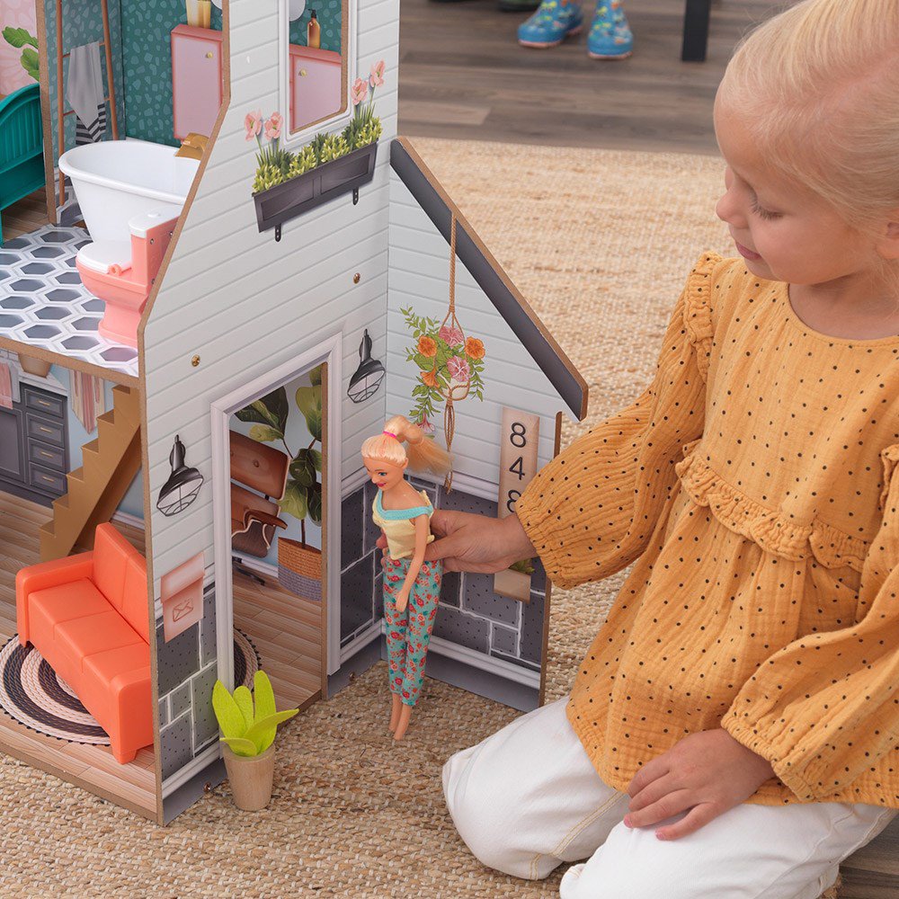 Kidkraft Casa de Muñecas Barbacoa en el Patio Trasero - entrada