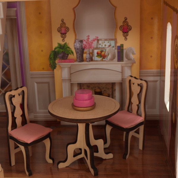 Detalle de mesas y silla de kidkraft casa charlotte 65956