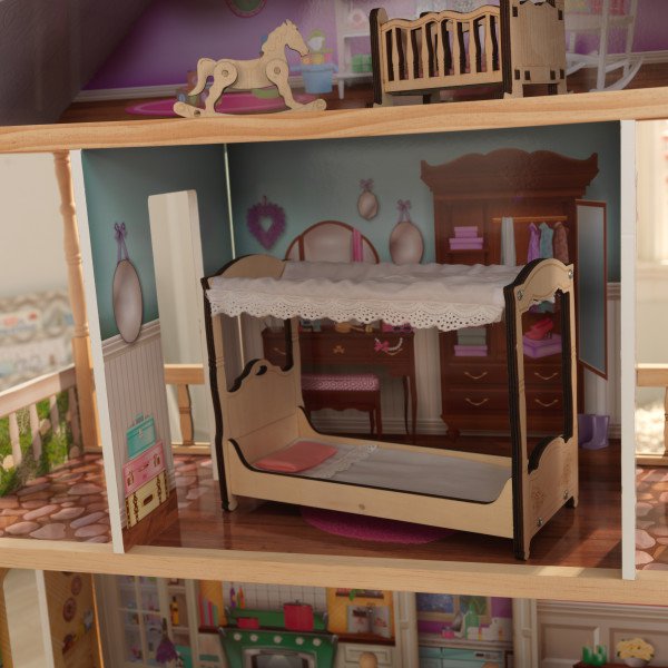 Detalle dormitorio de kidkraft casa charlotte 65956