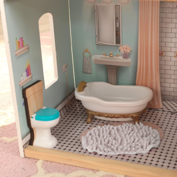 Detalle del baño de kidkraft casa charlotte 65956