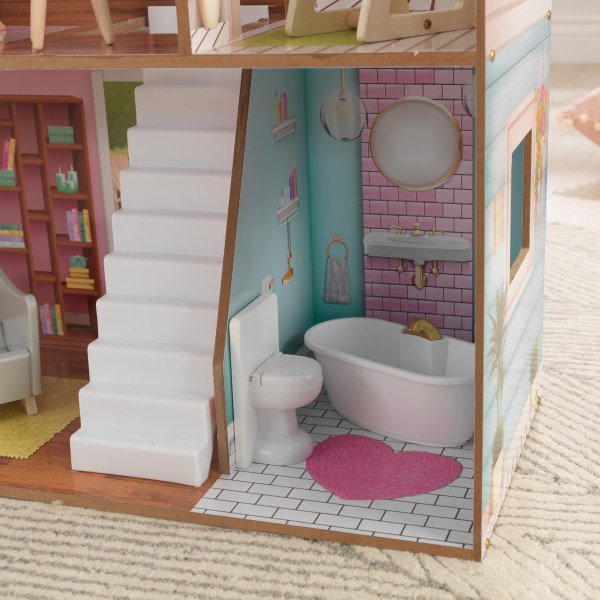 Detalle del baño de la Kidkraft Casa Juliette 65969