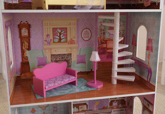 Detalle salón de kidkraft casa de muñecas 65179 penelope