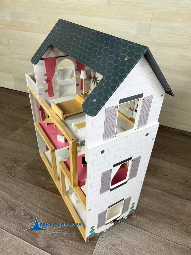 casa de muñecas madera casita infantil chic luces accesorios
