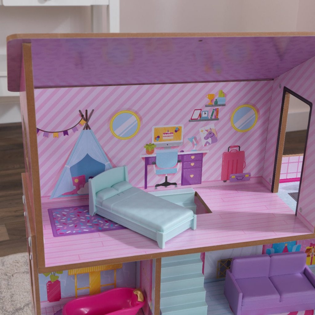 Kidkraft Casa de Muñecas Lolly - dormitorio