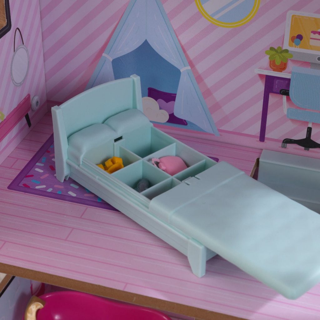 Kidkraft Casa de Muñecas Lolly - cama almacenaje