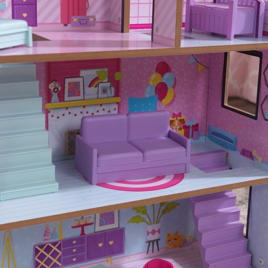 Kidkraft Casa de Muñecas Lolly - vista sala de estar
