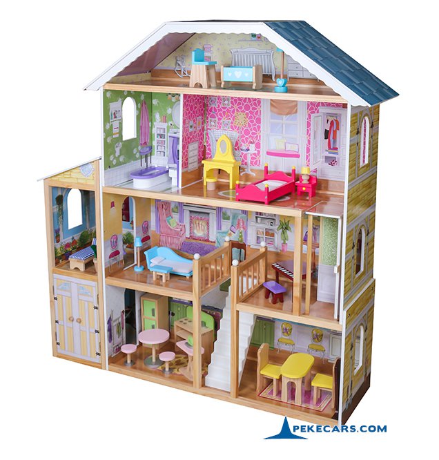 Gran Mansion de Muñecas con Luces y Accesorios