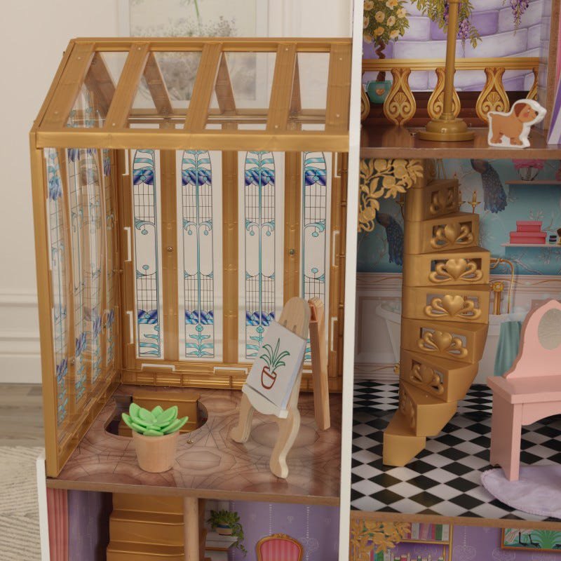 Kidkraft Casa De Muñecas Castillo de Invernadero Encantado - escalera