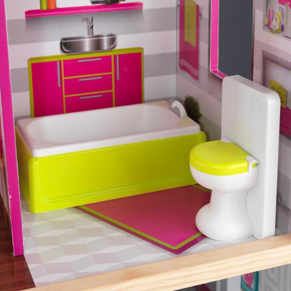 Detalle del baño de Kidkraft casa de muñecas luxury 65871