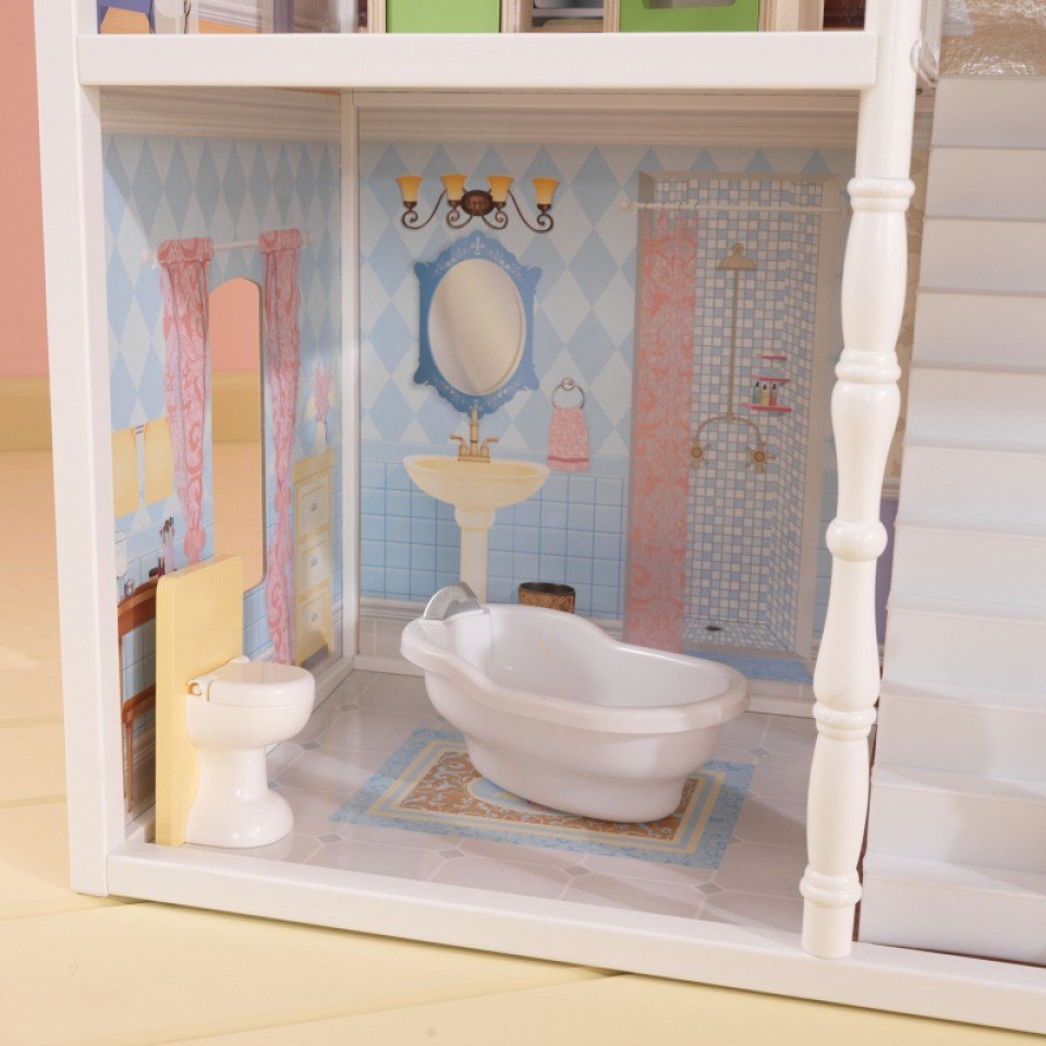 Detalle del baño de kidkraft casa de muñecas savannah 65023