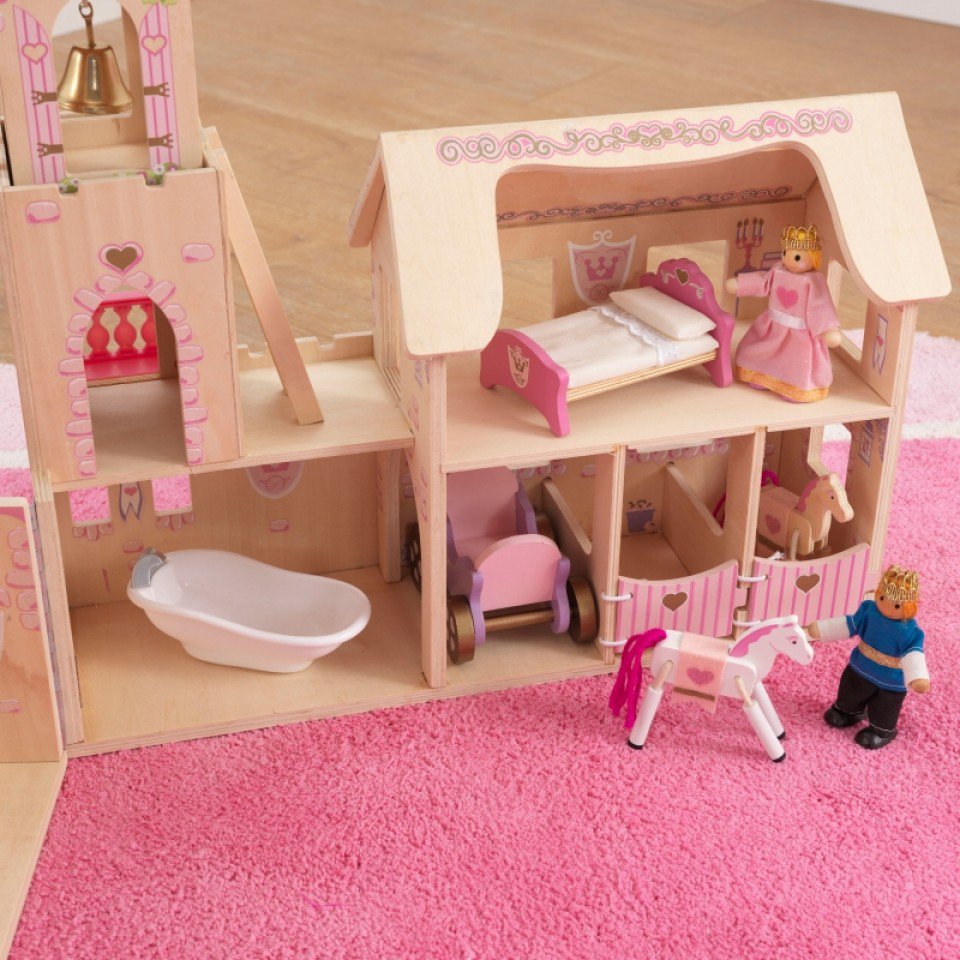 Detalle interior habitaciones castillo de princesas 65259 kidkraft