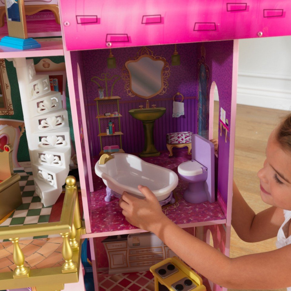 Detalle del baño de kidkraft mansion cuento de hadas 65878