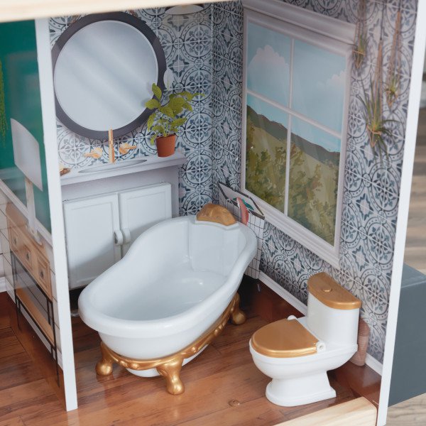 Kidkraft Casa De Muñecas Mansion Celeste 65979 - vista baño