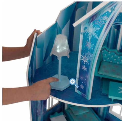 Detalle de lámpara con luz de kidkraft 65880 mansion copo de nieve - frozen