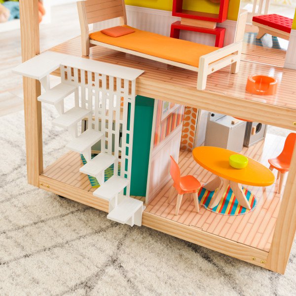 Detalle escalera de kidkraft mansion so stylish 65199