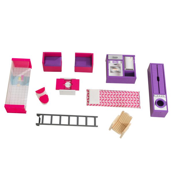 Imagen de los accesorios de la casa de muñecas kidkraft 65948 teeny house
