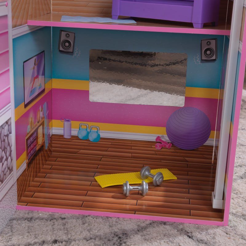 Kidkraft Casa De Muñecas Treehouse Retreat Mansion - gimnasio