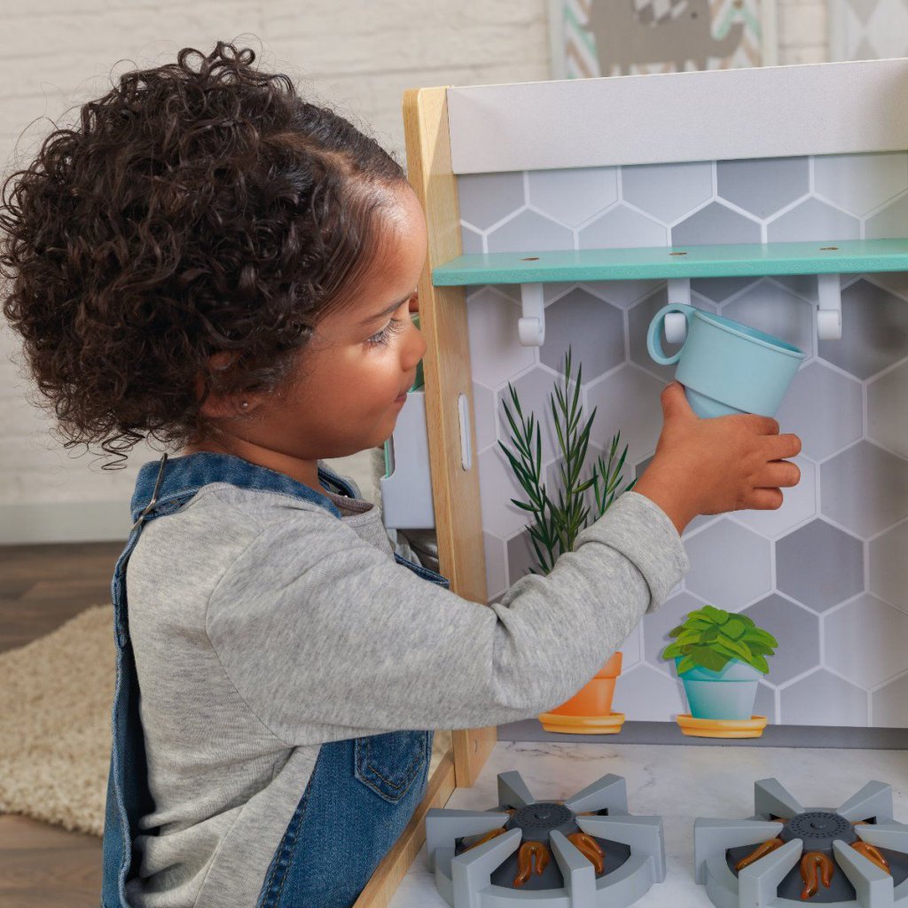 Kidkraft Cocina Let's Cook - zoom ganchos para colgar accesorios