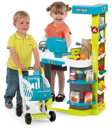 Niños jugando con la Cityshop Smoby