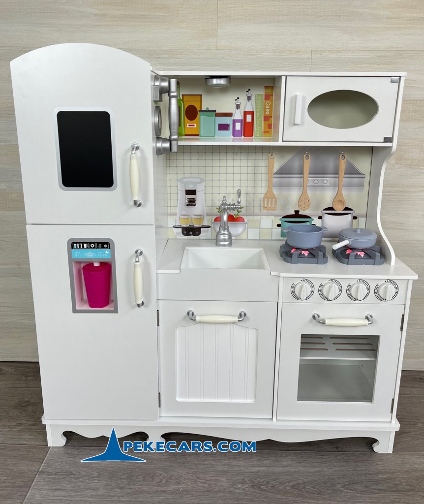 cocina de juguete accesorios luz blanca