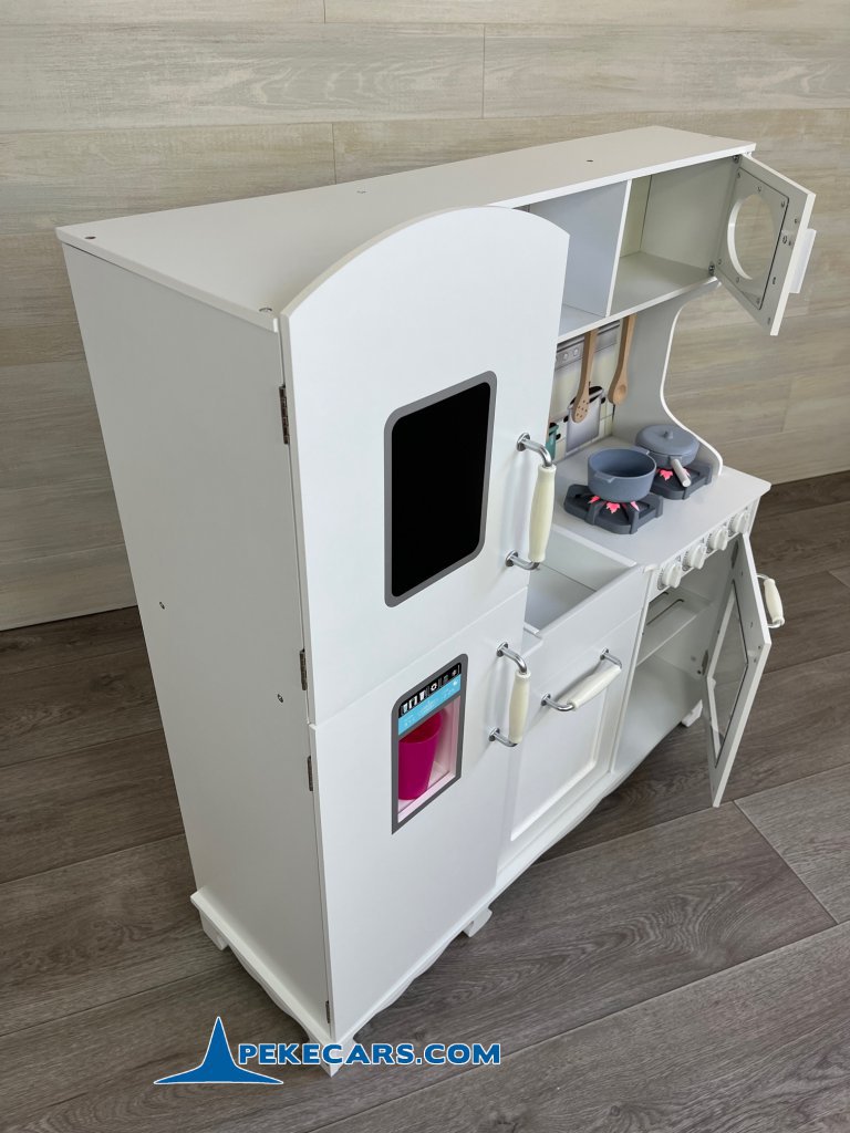 cocina de juguete grande accesorios luz blanca