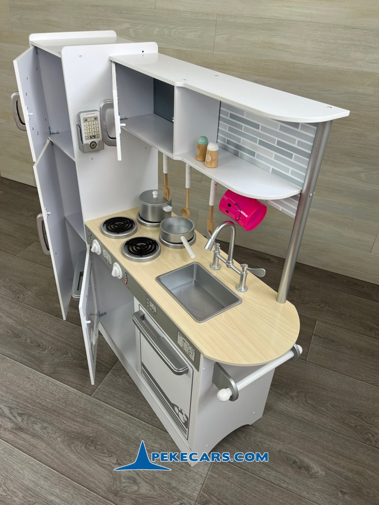 cocina de madera de juguete accesorios blanca