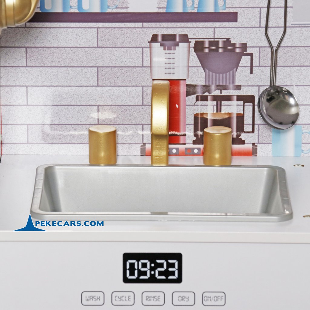 Cocina de Madera Infantil Blanca con accesorios y luz