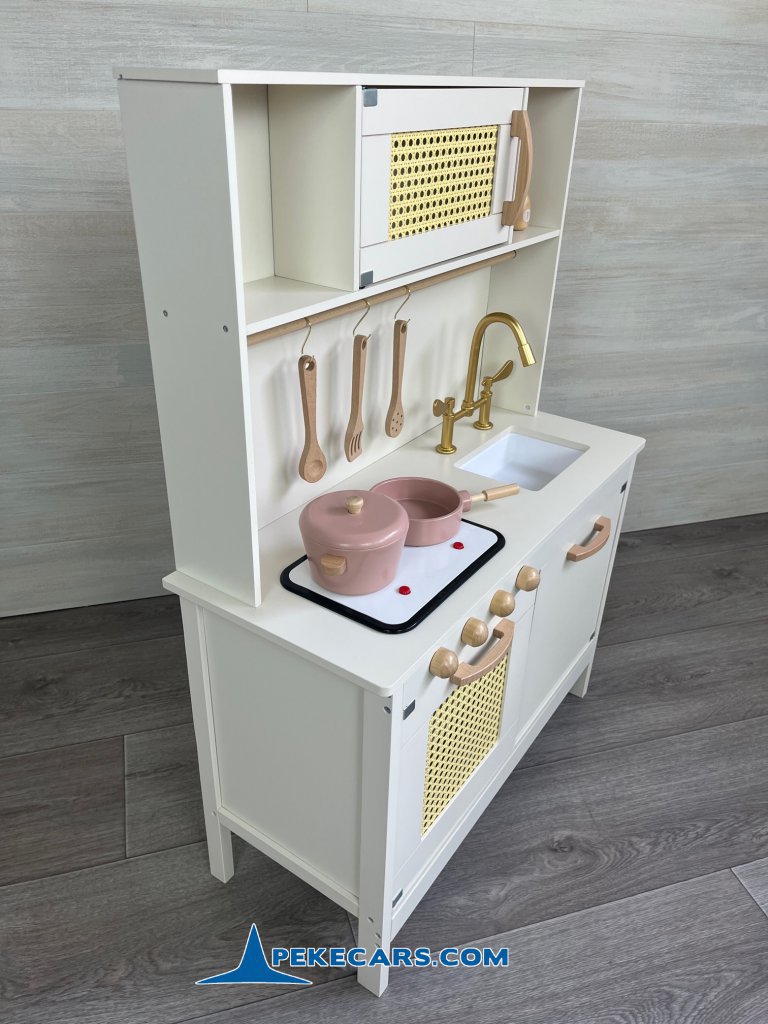 cocina de madera juguete vintage blanca