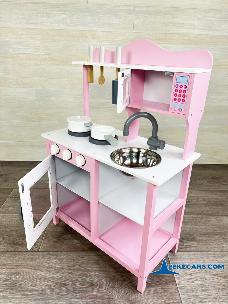 cocina de juguete grande infantil rosa accesorios