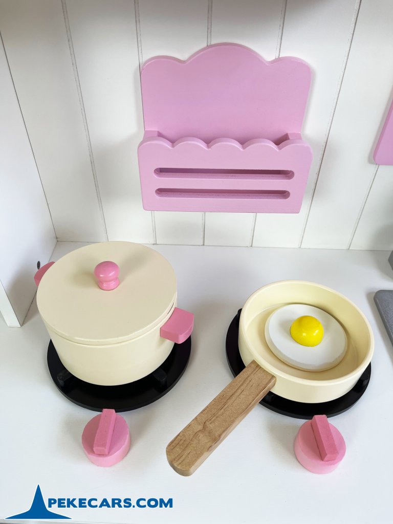 cocina de juguete niñas blanco rosa