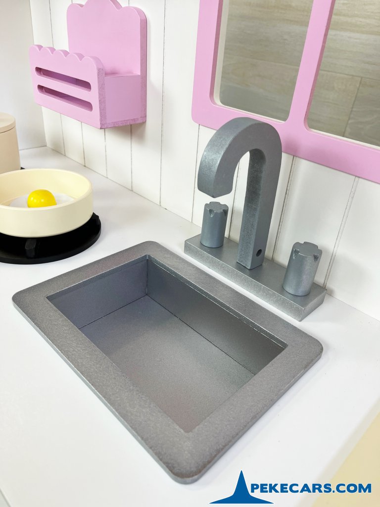 cocina de juguete de niñas blanco rosa