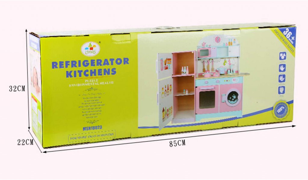 Cocina de madera rosa