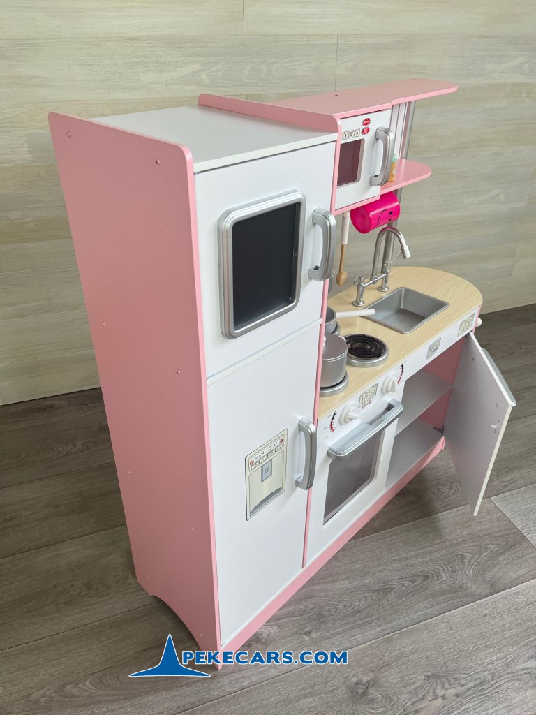 cocina de juguete grande accesorios rosa