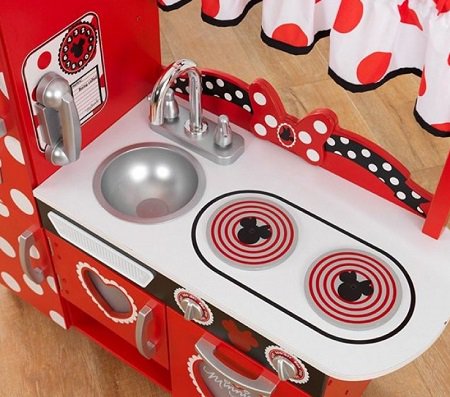 COCINA KIDKRAFT 53371 RETRO MINNIE ROJA FOGONES