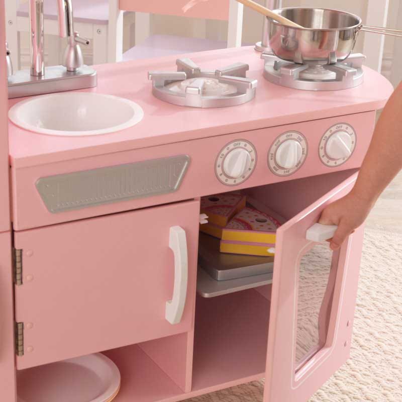 Cocina Vintage Rosa y Blanca Kidkraft 53347 - vista horno