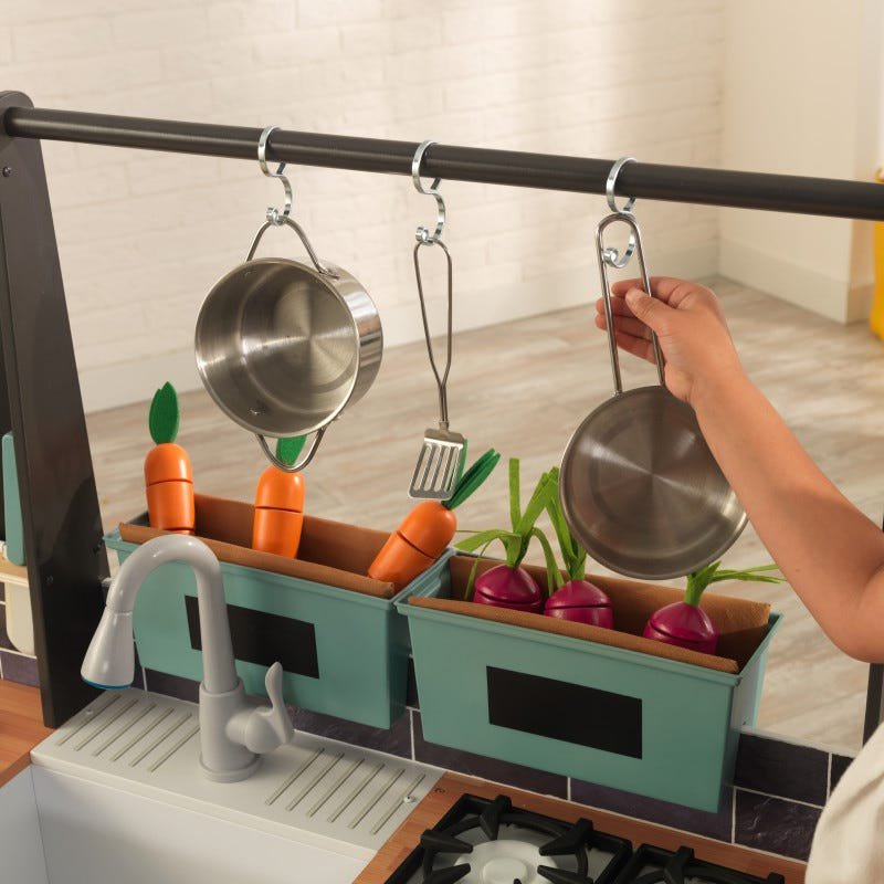 Kidkraft Cocina de la Granja a la Mesa - vista maceteros