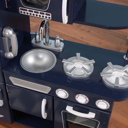 KIDKRAFT 53296 COCINA RETRO AZUL MARINO FOGONES