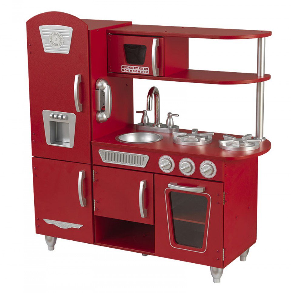 Imagen Kidkraft Cocina Estilo Retro Color Roja 53173