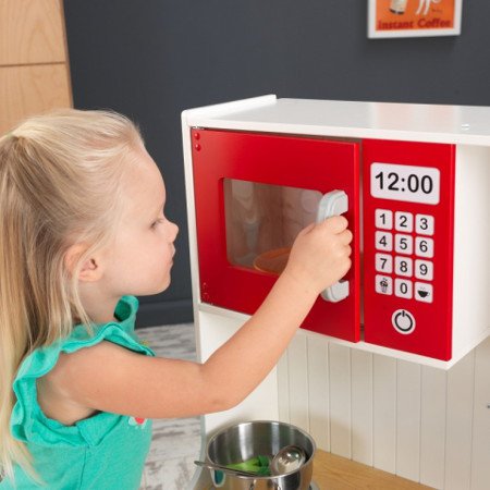 COCINA KIDKRAFT 53299 ROJA CAMPESTRE MICROONDAS