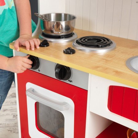 COCINA KIDKRAFT 53299 ROJA CAMPESTRE FOGONES