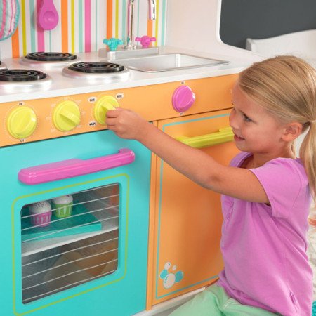 COCINA KIDKRAFT 53100 DE LUJO COLORES BRILLANTES HORNO
