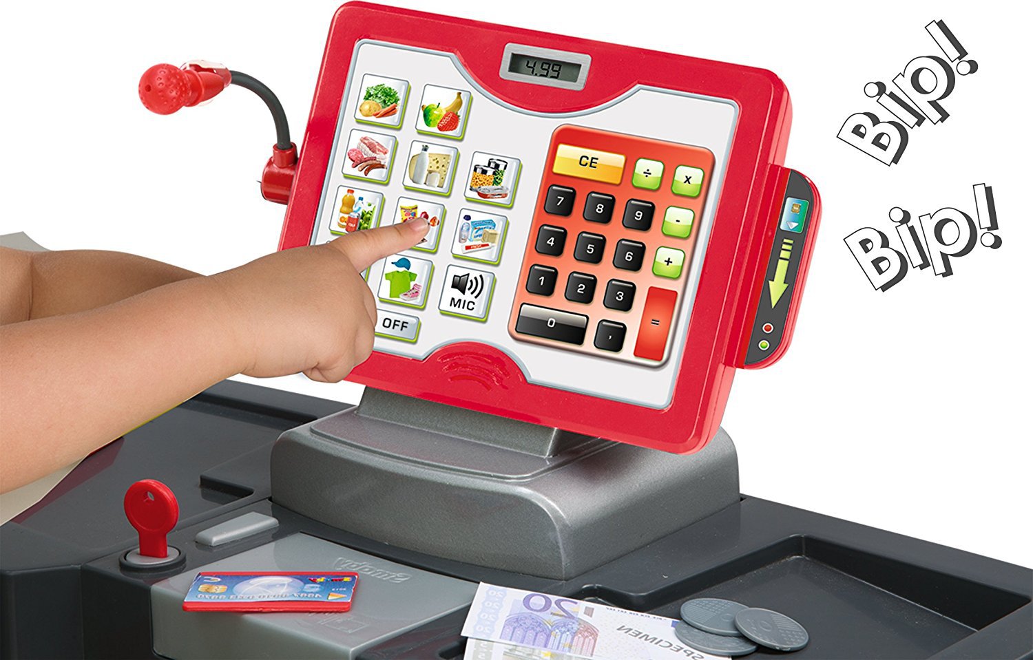 Detalle caja registradora del Supermercado smoby