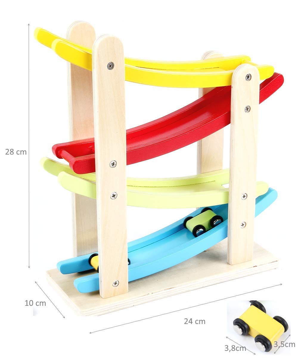 rampas de madera para coches de juguete