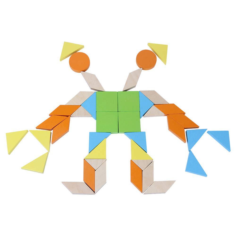 mosaico piezas de madera